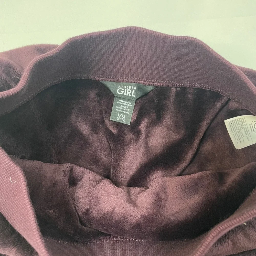 ATHLETA Girl Plum Velvet Skort Tiered Ruffle Mini Skirt Kids Activewear‎